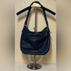 Elegant Navy Blue Leather THE SAK Shoulder Bag